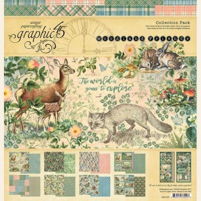 Graphic45 Woodland Friends Designpapier - Collection Pack